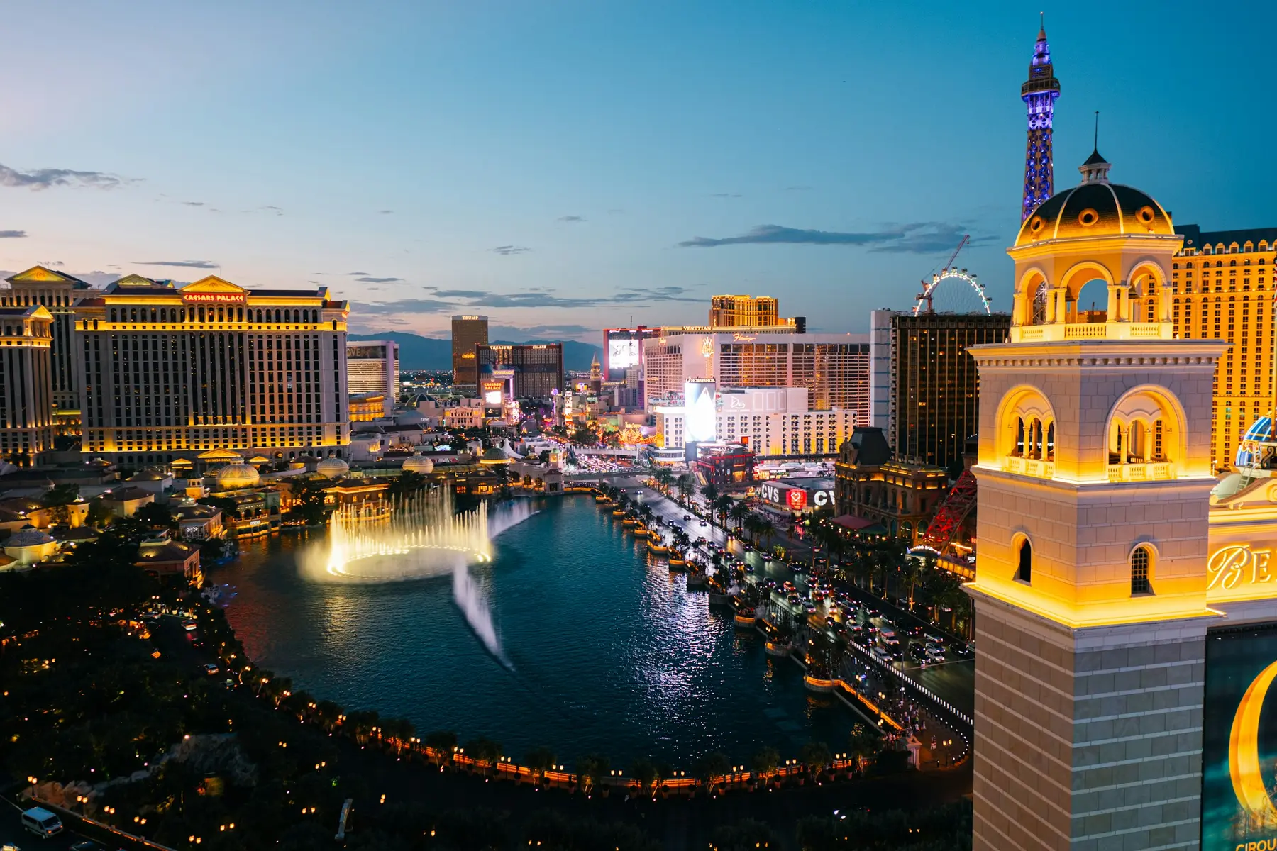 Las Vegas skyline at night